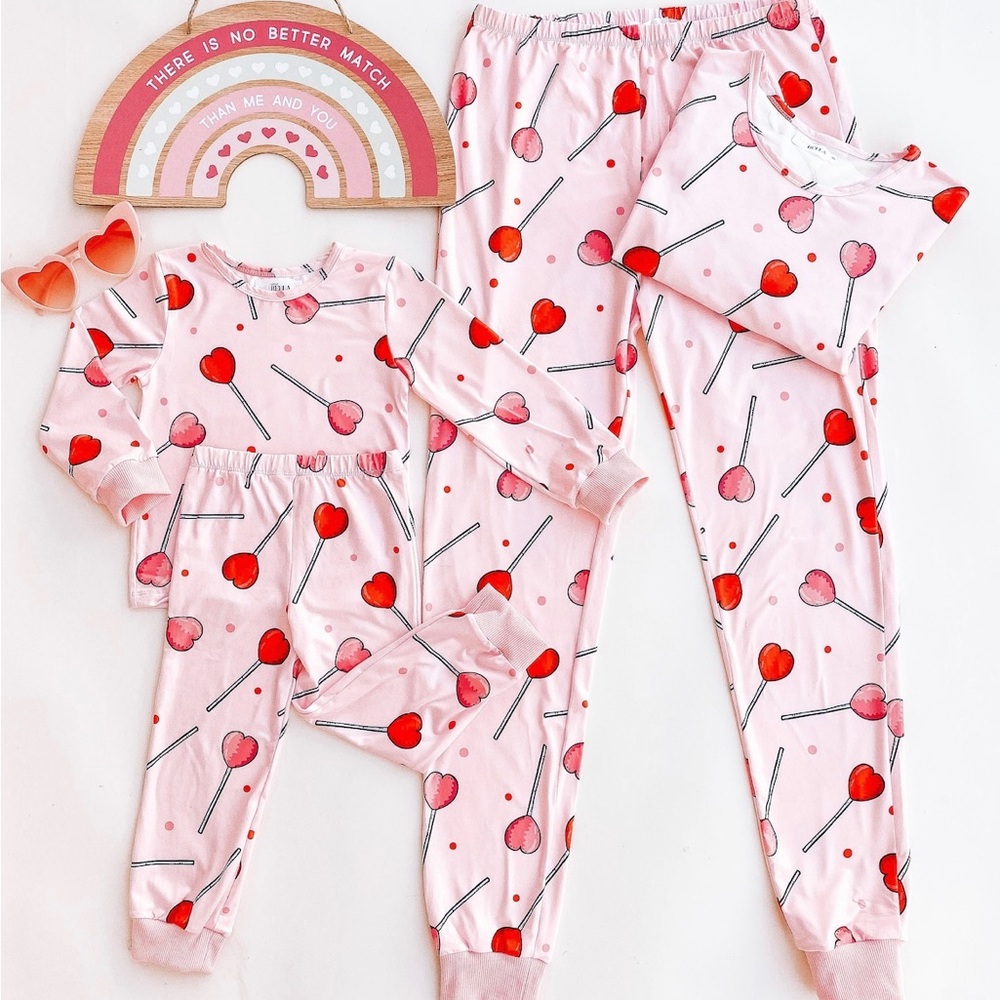 Matching Mommy + Mini Valentines PJs